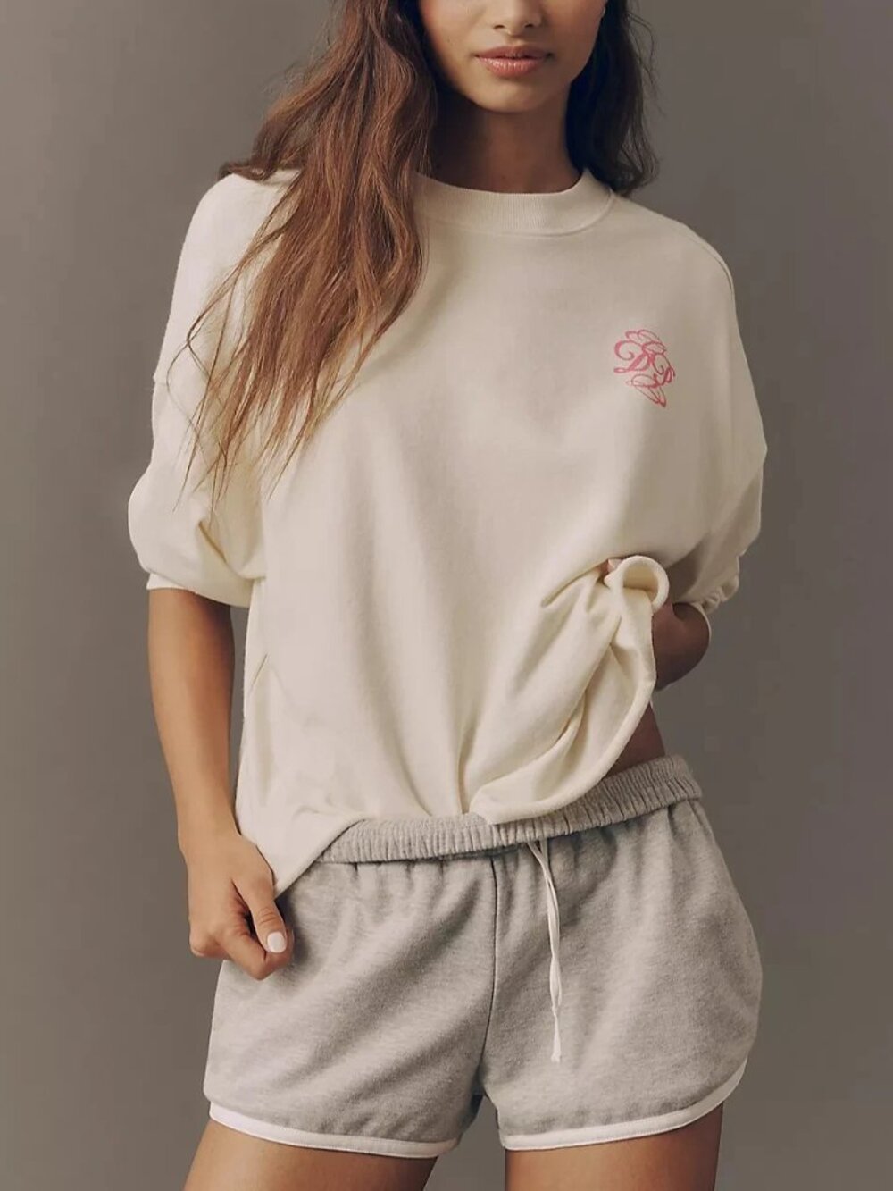 Daily Practice Anthropologie Sailing Club Top Sweatshirt Ivory Long Sleeve M NWT